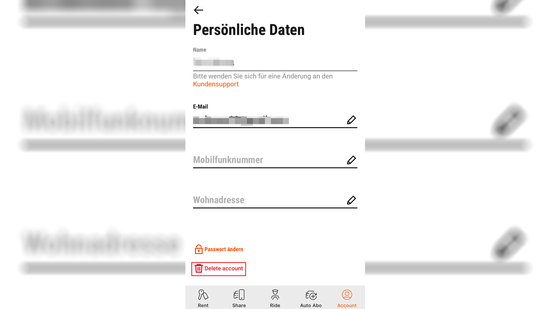 Sixt Account löschen Anleitung CHIP